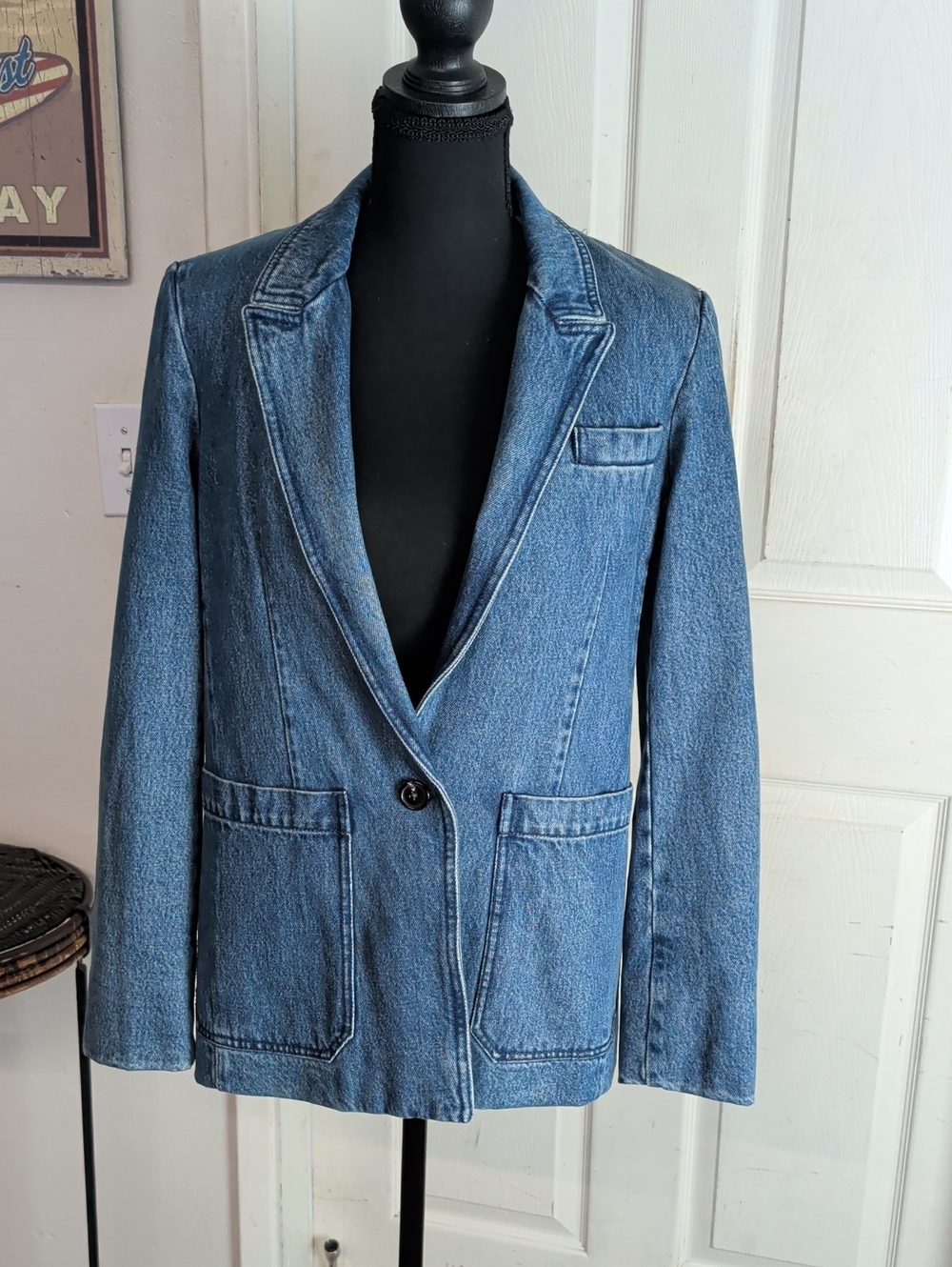 ME+EM Denim Blazer Denim Wear-With-Everything Blazer Women 4